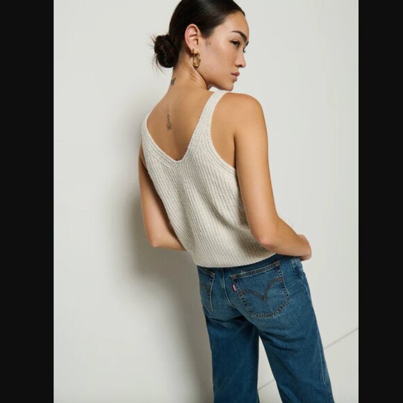 NATION LTD Cece Knit Tank in Porcelain | Size M - Picture 2 of 7